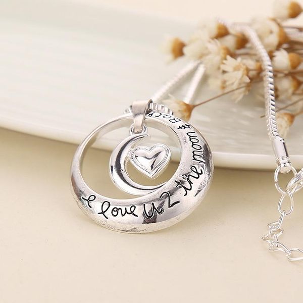 father's day i love u 2 the moon and back circle with heart pendant necklace couples necklace wholesale khn66, Red;brown
father's day i love u 2 the moon and back circle with heart pendant necklace couples necklace wholesale khn66, Red;brown