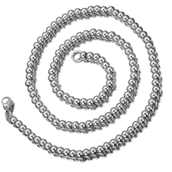 8mm wide stainless steel round beads link chain jewelry women men necklace or bracelet 7-40 inches option silver color
8mm wide stainless steel round beads link chain jewelry women men necklace or bracelet 7-40 inches option silver color