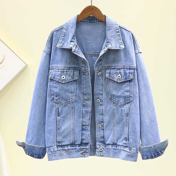 spring autumn women's casual washed vintage letter embroidered blue denim jacket kurtki wiosenne damskie plus size jeans jacket, Black;brown
spring autumn women's casual washed vintage letter embroidered blue denim jacket kurtki wiosenne damskie plus size jeans jacket, Black;brown