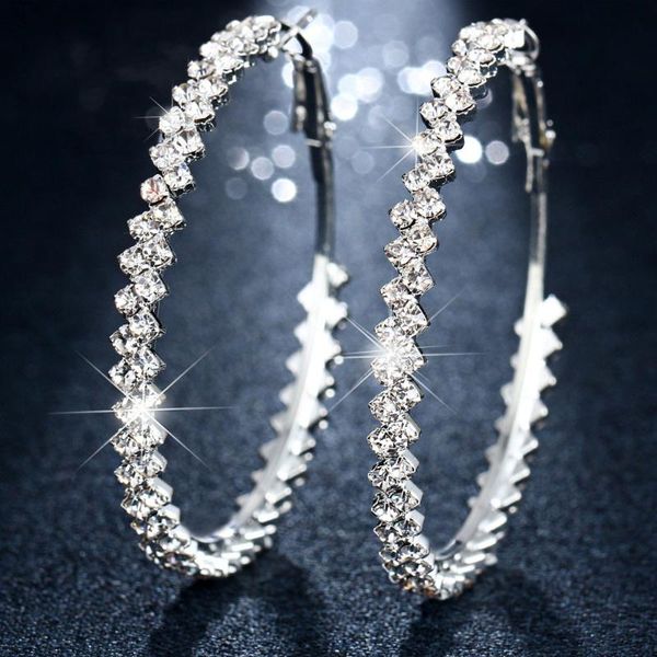 hoop & huggie fashion oversize circle earrings for women girl geometric crystal round earring brincos party jewelry gift, Golden;silver
hoop & huggie fashion oversize circle earrings for women girl geometric crystal round earring brincos party jewelry gift, Golden;silver
