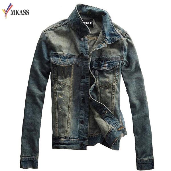 men's jackets mkass vintage mens ripped denim jacket designer fashion washed slim fit jean man turn down collar casual veste homme, Black;brown
men's jackets mkass vintage mens ripped denim jacket designer fashion washed slim fit jean man turn down collar casual veste homme, Black;brown