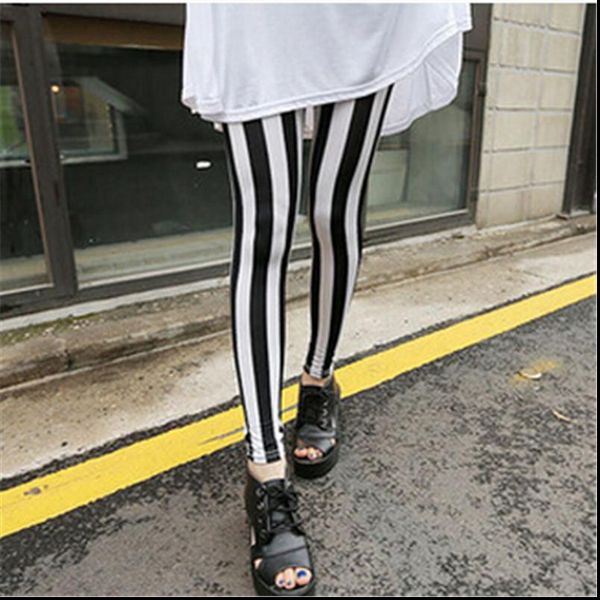 fashion ms thin style black and white vertical stripes leggings breathable pencil pants wholesale drop shipping
fashion ms thin style black and white vertical stripes leggings breathable pencil pants wholesale drop shipping