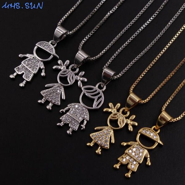 mhs.sun cute boys and girls mini pendants necklace fashion cz gold color chain necklace for women lover jewelry gift 1pcs, Silver
mhs.sun cute boys and girls mini pendants necklace fashion cz gold color chain necklace for women lover jewelry gift 1pcs, Silver