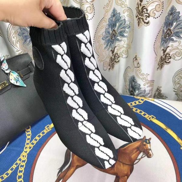2020 ankle knitting boots for women mixed color 6cm high heels slip on round toe spring ladies shoes luxury design bota feminina, Black
2020 ankle knitting boots for women mixed color 6cm high heels slip on round toe spring ladies shoes luxury design bota feminina, Black