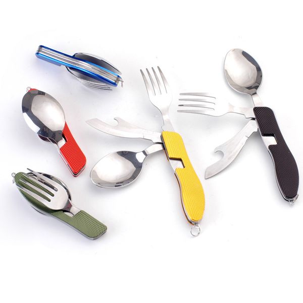 hancent outdoor folding combined tableware, camping knife, fork and spoon set, a portable multifunctional tableware combination
hancent outdoor folding combined tableware, camping knife, fork and spoon set, a portable multifunctional tableware combination