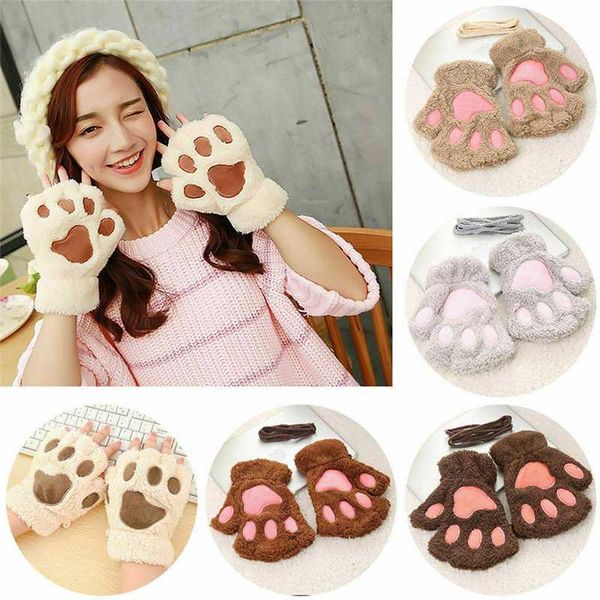 five fingers gloves cartoon bear lovely women cat claw mitten plush glove costume warm winter half finger, Blue;gray
five fingers gloves cartoon bear lovely women cat claw mitten plush glove costume warm winter half finger, Blue;gray