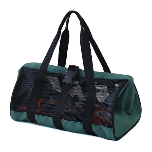with handle reusable carrying large capacity oxford fabric home organizer mesh portable storage bag toys tote gardening tools 
with handle reusable carrying large capacity oxford fabric home organizer mesh portable storage bag toys tote gardening tools