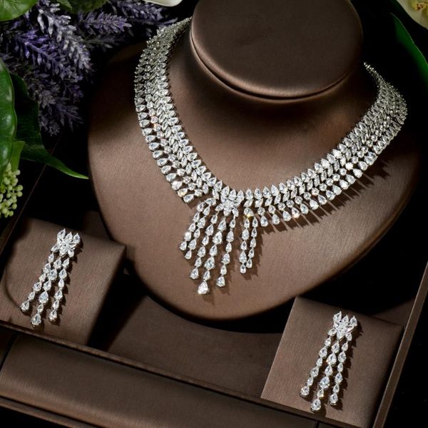 ювелирных наборы hibride luxury white цирконий long big кисточка падение свадьбы ожерелье серьга для женщин невеста n-1475, Silver
ювелирных наборы hibride luxury white цирконий long big кисточка падение свадьбы ожерелье серьга для женщин невеста n-1475, Silver