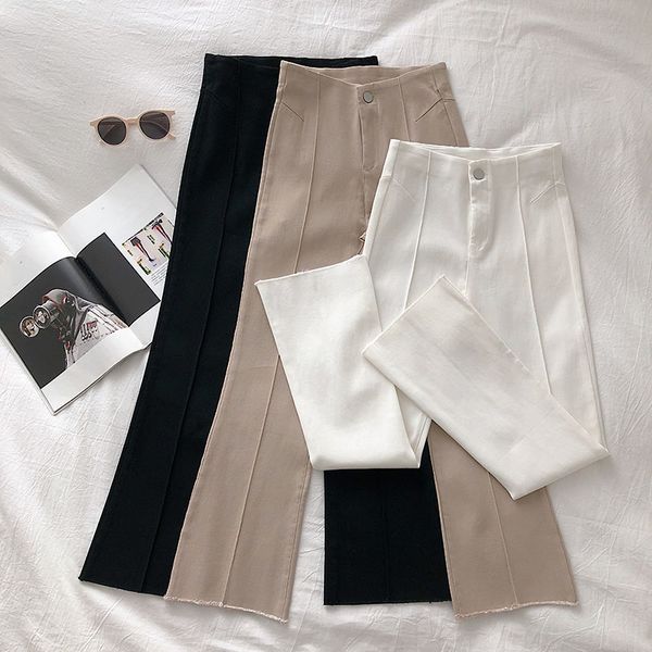 solid color tight bootcut брюки женские осенние 2020 новый корейский стиль простой высокой талией для похудения все соответствующие повседне, Black;white
solid color tight bootcut брюки женские осенние 2020 новый корейский стиль простой высокой талией для похудения все соответствующие повседне, Black;white