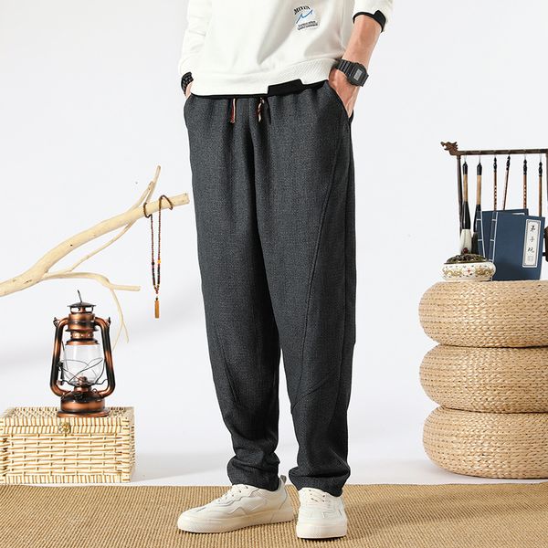 autumn and winter chinese style loose solid color casual harem pants youth cotton and linen lantern pants radish straight, Blue
autumn and winter chinese style loose solid color casual harem pants youth cotton and linen lantern pants radish straight, Blue