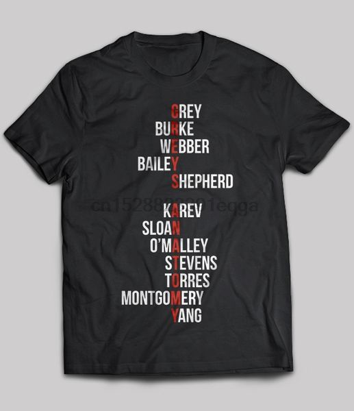 greys anatomy grey burke webber bailey shepherd t-shirt men short sleeve t-shirt
greys anatomy grey burke webber bailey shepherd t-shirt men short sleeve t-shirt