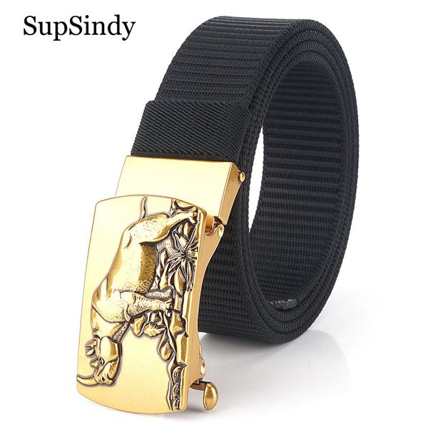 supsindy man nylon belt luxury rhinoceros metal automatic buckle canvas belts for men fashion jeans waistband outdoor male strap, Black;brown
supsindy man nylon belt luxury rhinoceros metal automatic buckle canvas belts for men fashion jeans waistband outdoor male strap, Black;brown