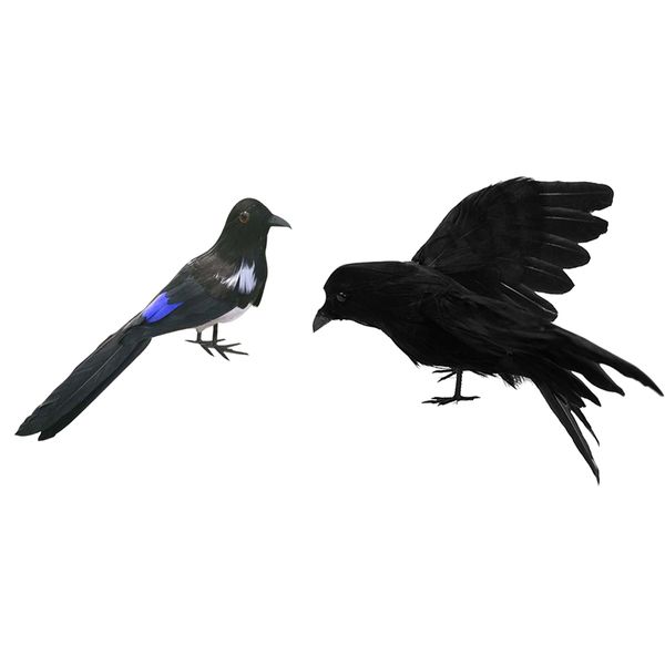 2pcs яркие искусственные декоративные птицы реалистичная raven сороки главная сад декор
2pcs яркие искусственные декоративные птицы реалистичная raven сороки главная сад декор