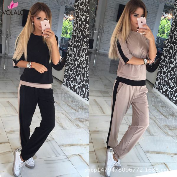 women sets casual tracksuit autumn o neck short sleeves sporting suit two pieces sets women sportswear, Gray
women sets casual tracksuit autumn o neck short sleeves sporting suit two pieces sets women sportswear, Gray