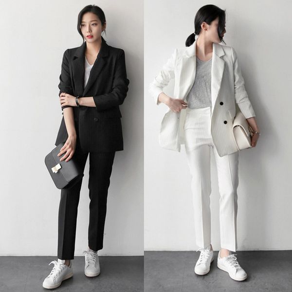 women's two piece pants maxdiroo 2021 fashion 2 sets pant suits double breasted striped blazer jacket+straight work office lady suit, White
women's two piece pants maxdiroo 2021 fashion 2 sets pant suits double breasted striped blazer jacket+straight work office lady suit, White
