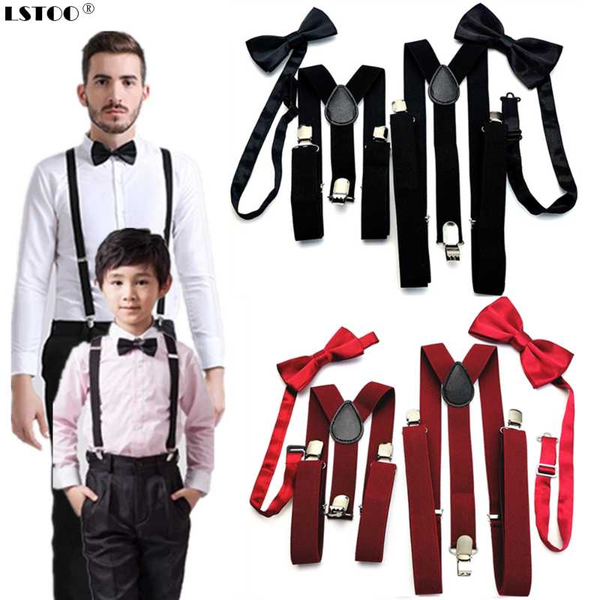 suspenders parent-kids bow tie set adjustable elastic suspender braces bowtie sets solid color family wedding party gift, Black;white
suspenders parent-kids bow tie set adjustable elastic suspender braces bowtie sets solid color family wedding party gift, Black;white