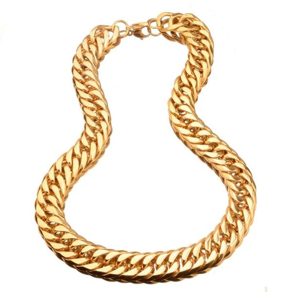 19mm selling stainless steel gold tone cuban curb link chain lobster buckle mens large necklace or bracelet jewelry 7-40, Silver
19mm selling stainless steel gold tone cuban curb link chain lobster buckle mens large necklace or bracelet jewelry 7-40, Silver