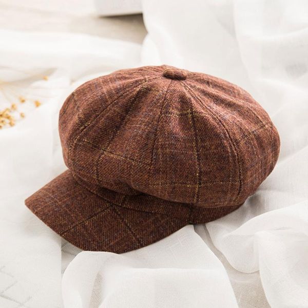 fashion women berets cotton vintage beret retro artist painter check hat autumn winter literary peaked cap korean newsboy beret, Blue;gray
fashion women berets cotton vintage beret retro artist painter check hat autumn winter literary peaked cap korean newsboy beret, Blue;gray
