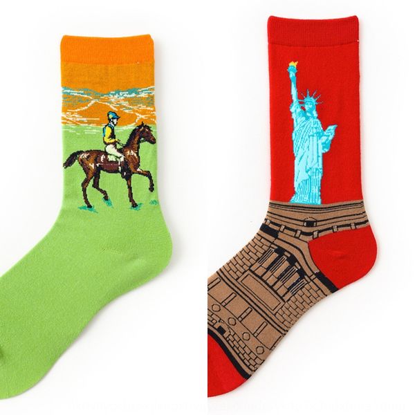autumn and winter men's artistic abstract world oil painting statue of liberty and socksoil painting socks mona lisa mid-calf socks yxq, Black
autumn and winter men's artistic abstract world oil painting statue of liberty and socksoil painting socks mona lisa mid-calf socks yxq, Black