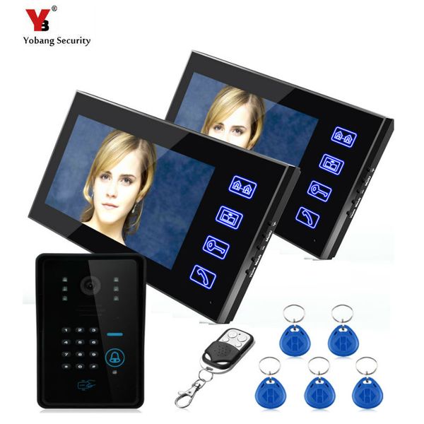 video door phones yobangsecurity intercom 7"inch monitor wired doorbell phone rfid access control 1 camera 2
video door phones yobangsecurity intercom 7"inch monitor wired doorbell phone rfid access control 1 camera 2
