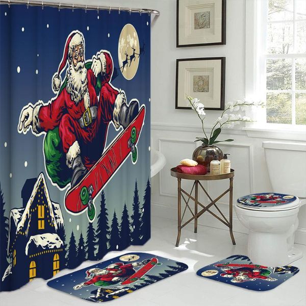 shower curtains santa claus skateboarding pattern bathroom christmas print toilet mat curtain holiday party home decor
shower curtains santa claus skateboarding pattern bathroom christmas print toilet mat curtain holiday party home decor