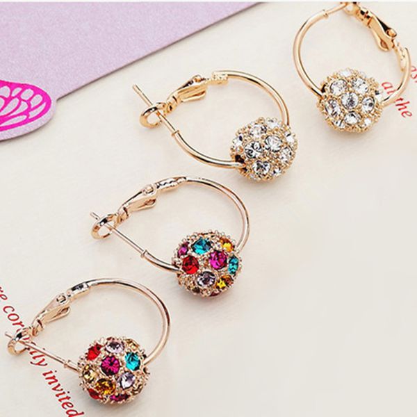 fashion crystal ball gold/silver color earrings transfer bead circle earrings for woman party wedding jewelry gift, Golden;silver
fashion crystal ball gold/silver color earrings transfer bead circle earrings for woman party wedding jewelry gift, Golden;silver