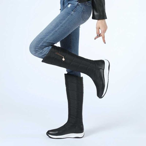 boots 2021 arrival genuine leatehr knee high snow winter flat platform shoes for women party office lady woman, Black
boots 2021 arrival genuine leatehr knee high snow winter flat platform shoes for women party office lady woman, Black