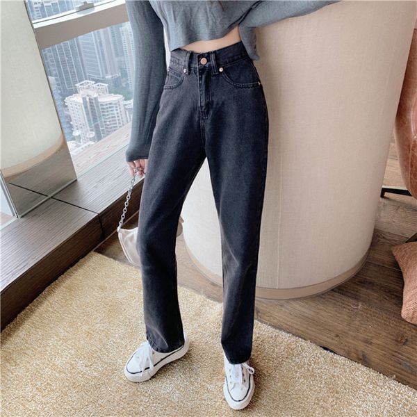 korean high waist women jeans autumn winter fashion straight jeans female casual denim pants, Blue
korean high waist women jeans autumn winter fashion straight jeans female casual denim pants, Blue