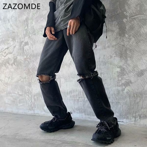 men's jeans zazomde 2021 korean style men fashion brand cowboy holes straight black casual pants loose denim trousers plus size s-5xl, Blue
men's jeans zazomde 2021 korean style men fashion brand cowboy holes straight black casual pants loose denim trousers plus size s-5xl, Blue