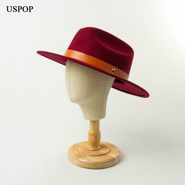 uspop 2020 women autumn winter hats 100% wool fedoras belt decorated jazz hat, Blue;gray
uspop 2020 women autumn winter hats 100% wool fedoras belt decorated jazz hat, Blue;gray