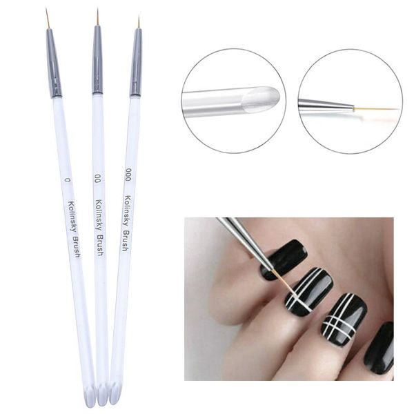 3 pcs/set nail art brush crystal handle double-headed drawing painting pen flower stripes thin liner builder manicure nail tools, Yellow
3 pcs/set nail art brush crystal handle double-headed drawing painting pen flower stripes thin liner builder manicure nail tools, Yellow
