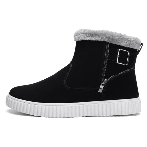 2020 new flat heel men boots cotton increase shoes male round head solid color lace up fashion winter botas hombre size 39-44, Black
2020 new flat heel men boots cotton increase shoes male round head solid color lace up fashion winter botas hombre size 39-44, Black