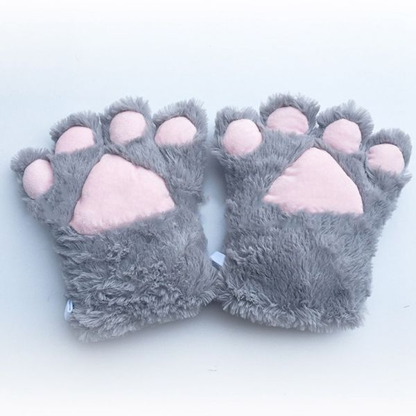 new female autumn winter women cute cat claw plush mittens short fingerless gloves half finger, Blue;gray
new female autumn winter women cute cat claw plush mittens short fingerless gloves half finger, Blue;gray
