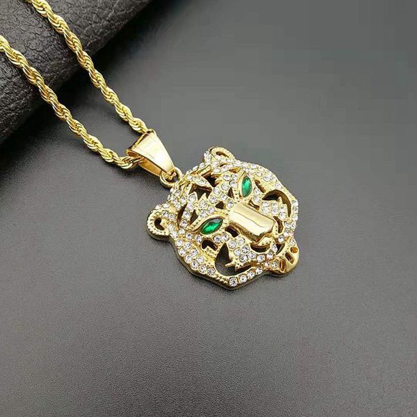 hip hop bling iced out gold color hollow stainless steel tiger head pendants necklace for men rapper jewelry drop shipping, Silver
hip hop bling iced out gold color hollow stainless steel tiger head pendants necklace for men rapper jewelry drop shipping, Silver