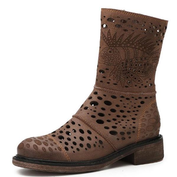 boots retro style cow full grain natural leather women mid-calf hollow cool round toes riding shoes for summer 2021, Black
boots retro style cow full grain natural leather women mid-calf hollow cool round toes riding shoes for summer 2021, Black