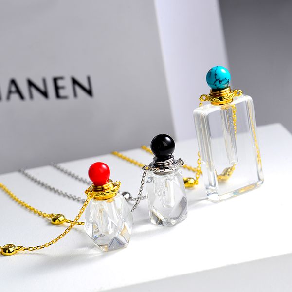 crystal car hanging perfume bottle pendant necklace fragrance air freshener empty bottle, Silver
crystal car hanging perfume bottle pendant necklace fragrance air freshener empty bottle, Silver