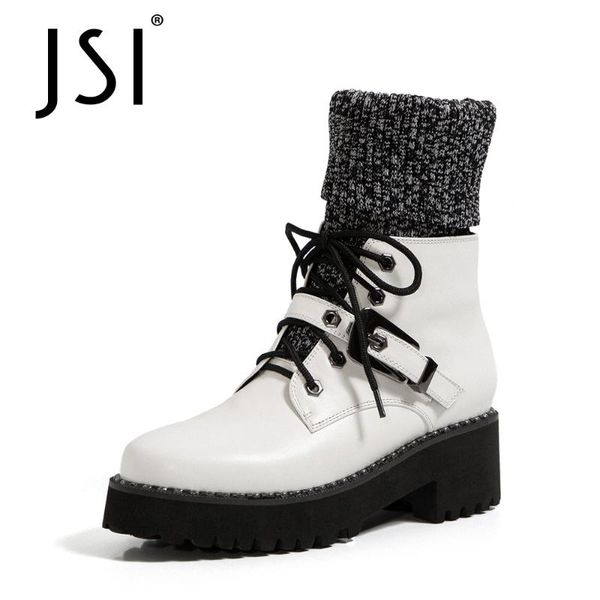 boots jsi winter warm ankle sock woman genuine leather round toe ladies high platform cross-tied middle heel jo667, Black
boots jsi winter warm ankle sock woman genuine leather round toe ladies high platform cross-tied middle heel jo667, Black