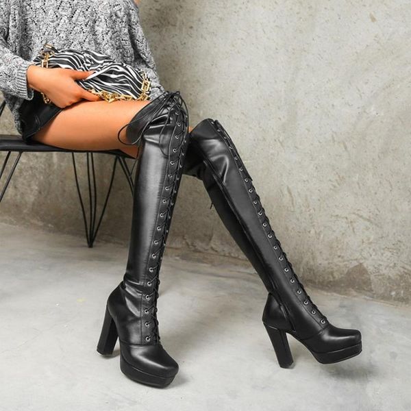 boots us4-13 womens platform over the knee block high heel lace up long slim punk motorcycle shoes warm winter plus size, Black
boots us4-13 womens platform over the knee block high heel lace up long slim punk motorcycle shoes warm winter plus size, Black