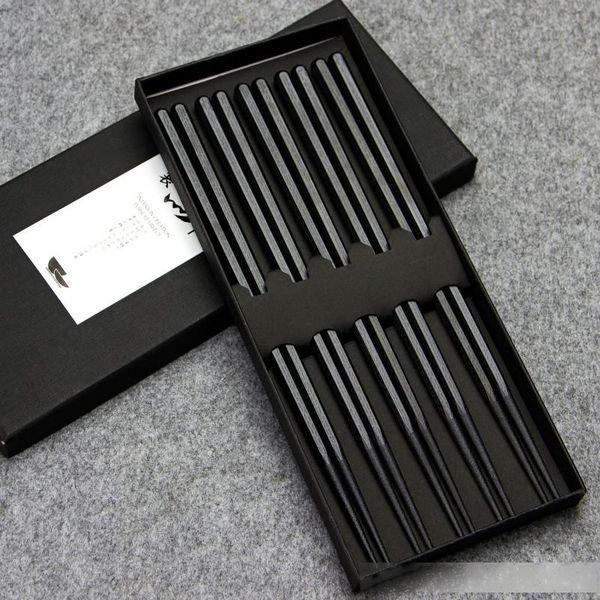 5 pairs japanese luxury sushi chopsticks reusable tableware dinnerware alloy black chopsticks chinese style for gift set t200227
5 pairs japanese luxury sushi chopsticks reusable tableware dinnerware alloy black chopsticks chinese style for gift set t200227