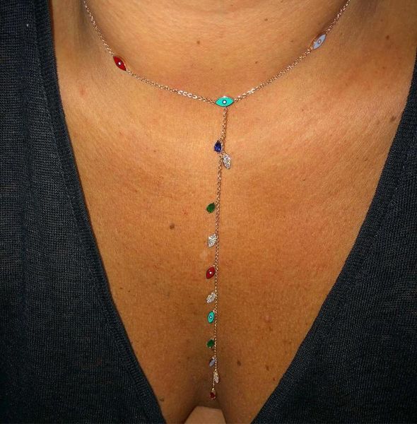 rose gold silver color long y lariat cz evil eye charm necklace women jewelry colorful cute lovey eye turkish jewelry, Golden;silver
rose gold silver color long y lariat cz evil eye charm necklace women jewelry colorful cute lovey eye turkish jewelry, Golden;silver