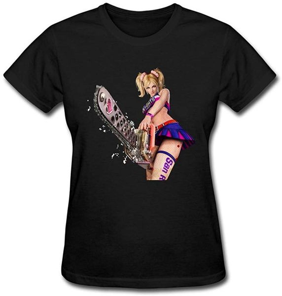 samma women's lollipop chainsaw design cotton t shirt