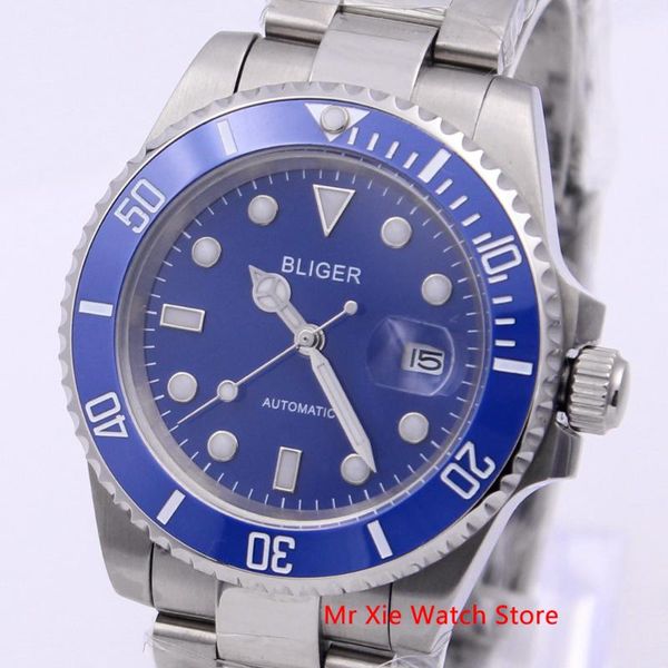 wristwatches bliger 40mm automatic mechanical men watch sapphire crystal luminous waterproof calendar wristwatch, Slivery;brown
wristwatches bliger 40mm automatic mechanical men watch sapphire crystal luminous waterproof calendar wristwatch, Slivery;brown