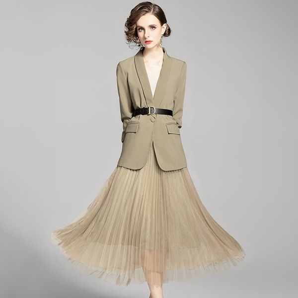 women's tracksuits 2021 fashion professional suit + casual mesh fold half skirt two-piece exquisite elegant lady, Gray
women's tracksuits 2021 fashion professional suit + casual mesh fold half skirt two-piece exquisite elegant lady, Gray