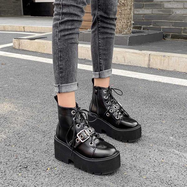 boots motorcycle women shoes punk platform thick heel ankle lace up lady short snow autumn winter ymb300, Black
boots motorcycle women shoes punk platform thick heel ankle lace up lady short snow autumn winter ymb300, Black