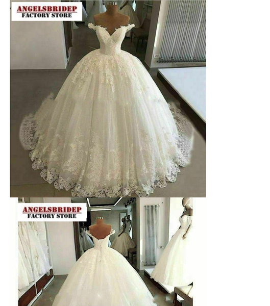 Angelsbridep V-Neck Tulle Ball Gown Wedding Dress Off-Shoulder Dubai African Robe De Mariee Charming Appliques Vestido Novia, Champagne
Angelsbridep V-Neck Tulle Ball Gown Wedding Dress Off-Shoulder Dubai African Robe De Mariee Charming Appliques Vestido Novia, Champagne