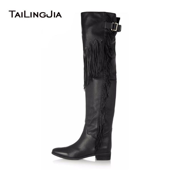 women black brown flat tassel over knee high boots 2020 ladies winter shoes low block heel thigh high boots plus size wholesale
women black brown flat tassel over knee high boots 2020 ladies winter shoes low block heel thigh high boots plus size wholesale