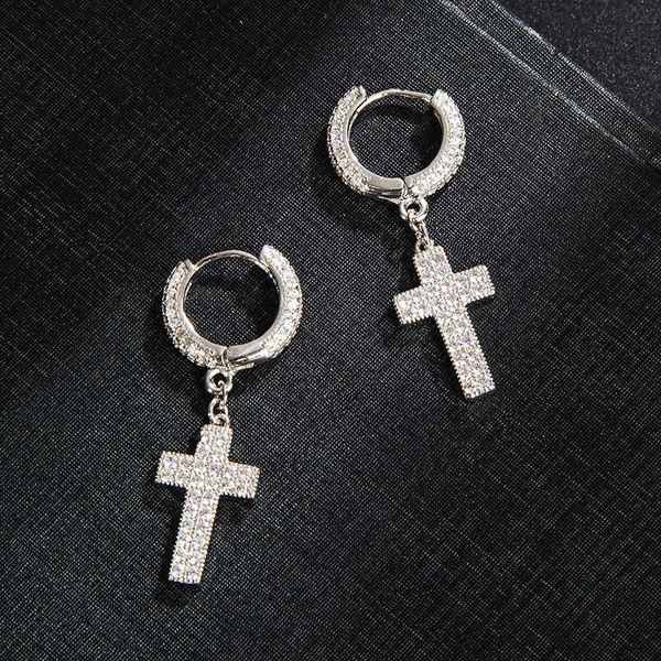 cubic zirconia bling iced cross earring gold color copper material earrings for men women hip hop rock jewelry, Silver
cubic zirconia bling iced cross earring gold color copper material earrings for men women hip hop rock jewelry, Silver