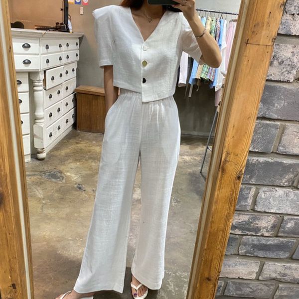 2020 летний корейский chic two piece set женщины однобортный crop top + wide leg длинные брюки set брюки костюмы ensemble femme, Gray
2020 летний корейский chic two piece set женщины однобортный crop top + wide leg длинные брюки set брюки костюмы ensemble femme, Gray