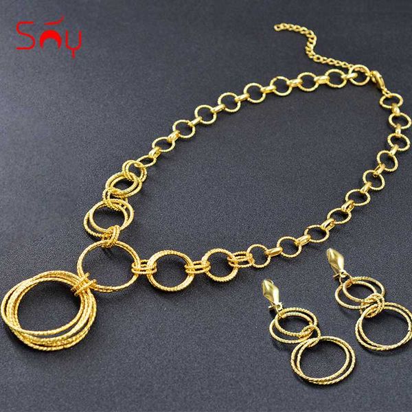 sunny jewelry fashion jewelry 2020 round long chain necklace earrings women's sets for party anniversary, Silver
sunny jewelry fashion jewelry 2020 round long chain necklace earrings women's sets for party anniversary, Silver