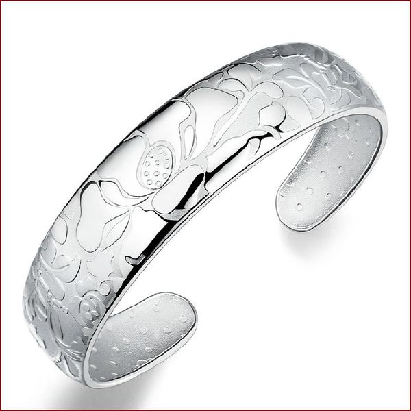 bangle fashion open bracelet noble pure lotus adjustable bracelets & bangles silver plated color for women jewelry, Black
bangle fashion open bracelet noble pure lotus adjustable bracelets & bangles silver plated color for women jewelry, Black